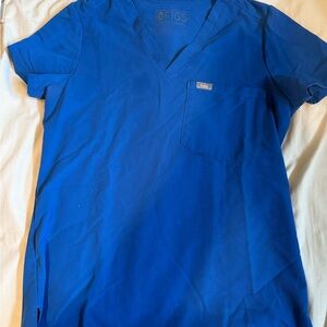 Figs Royal Blue Scrub Top